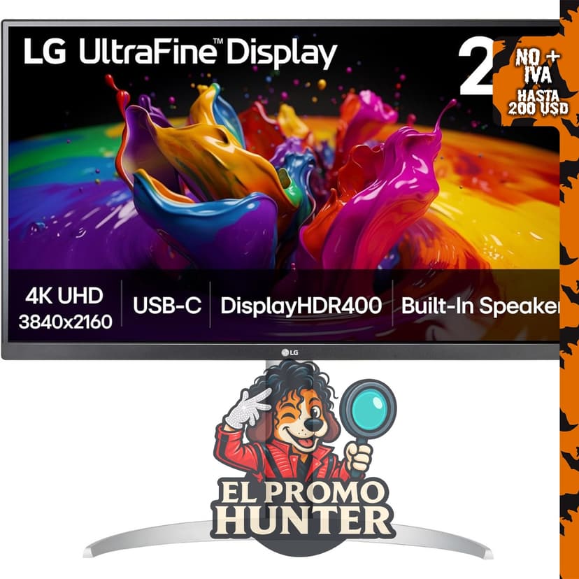 Monitor LG 27UP850K-W IPS Ultrafine 4K UHD de 27" (68.58 cm), 3840 x 2160, 60Hz, 5ms, DisplayHDR 400.