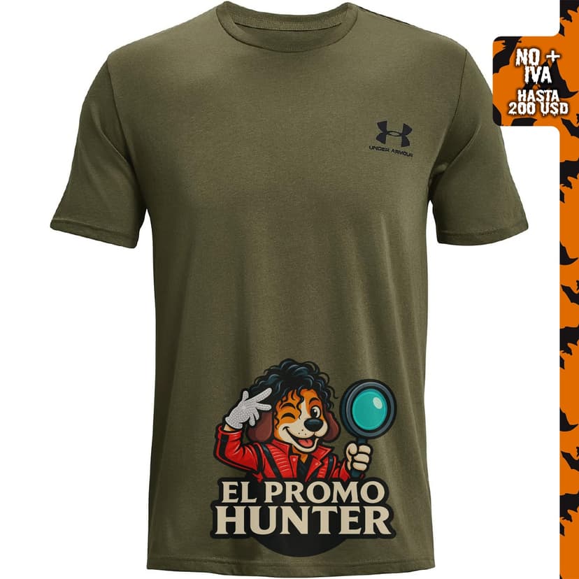Under Armour Camiseta de manga corta con logotipo en el pecho izquierdo para hombre.
