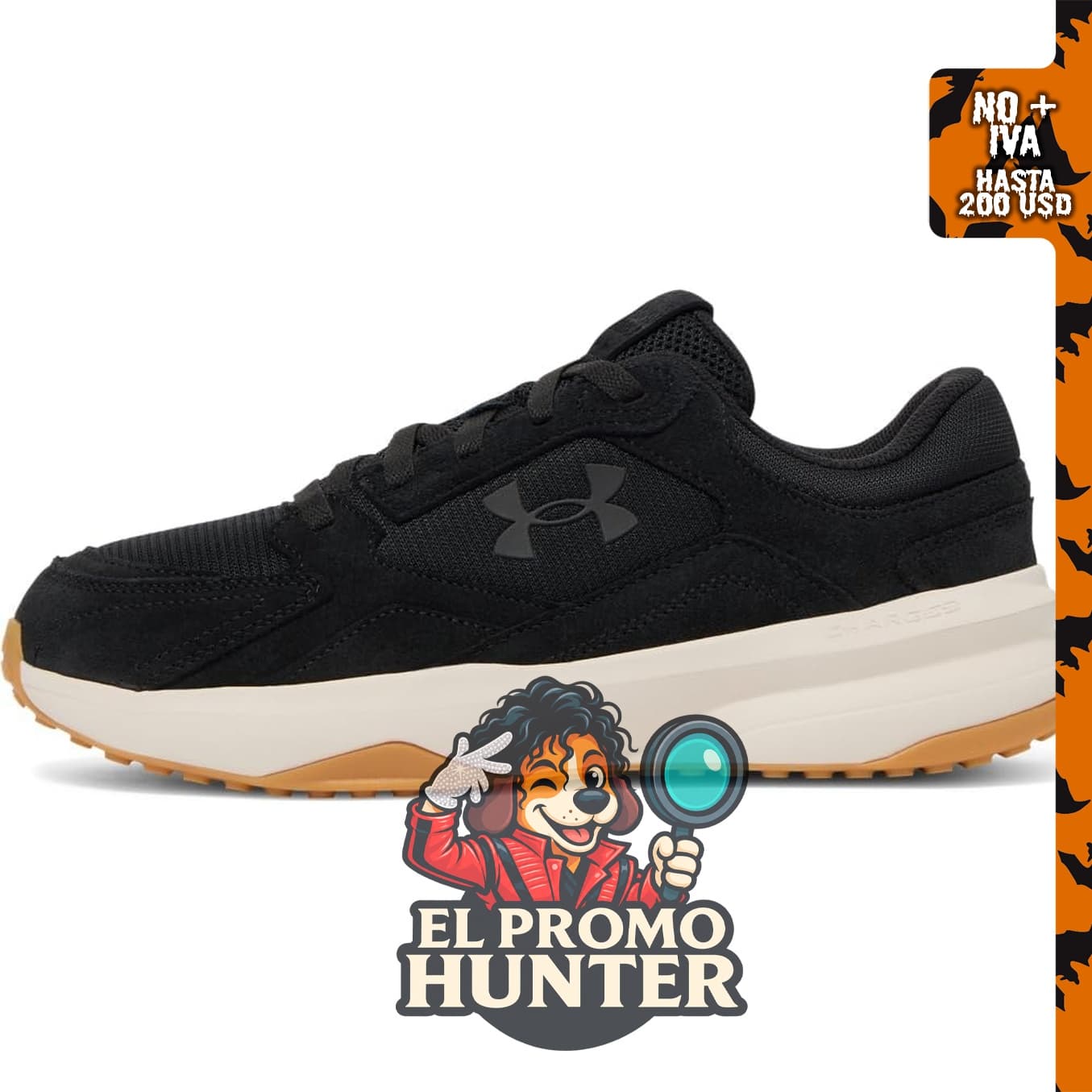 Under Armour Charged Edge, zapatos de gamuza para hombre.