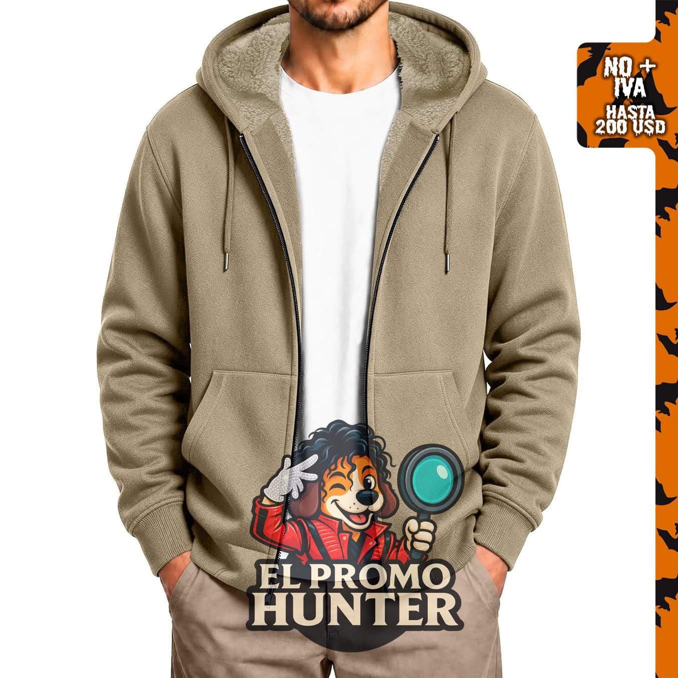 Sudadera con capucha SCODI para hombre, forro polar pesado y forro de Sherpa.
