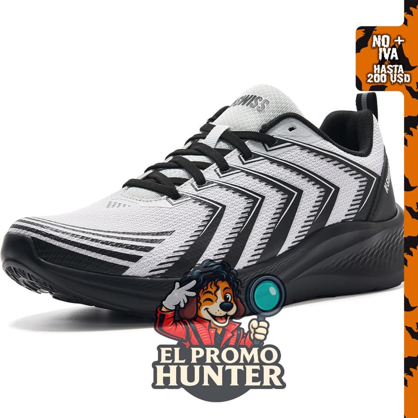 K-Swiss Tenis de correr suaves para hombre, ligeros y adecuados para entrenamiento cruzado y caminar.