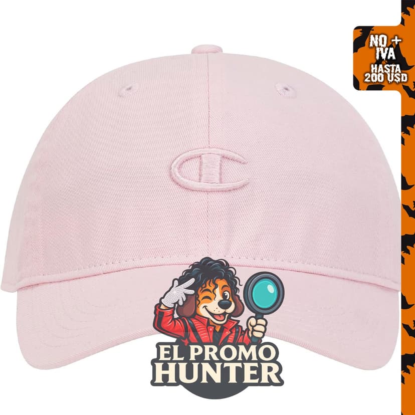 Gorra de béisbol ajustable Champion de algodón lavado de sarga para mujer.