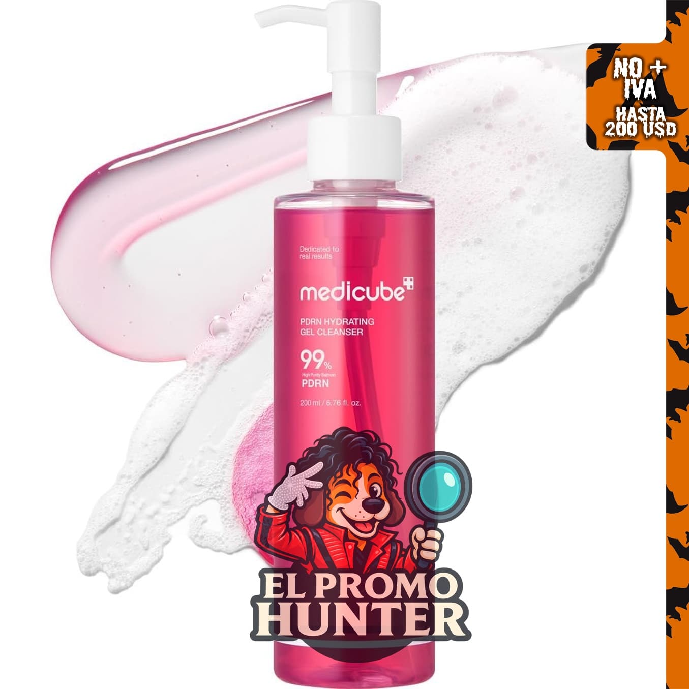 medicube PDRN Jelly to Foam Cleanser, limpiador hidratante suave de pH.