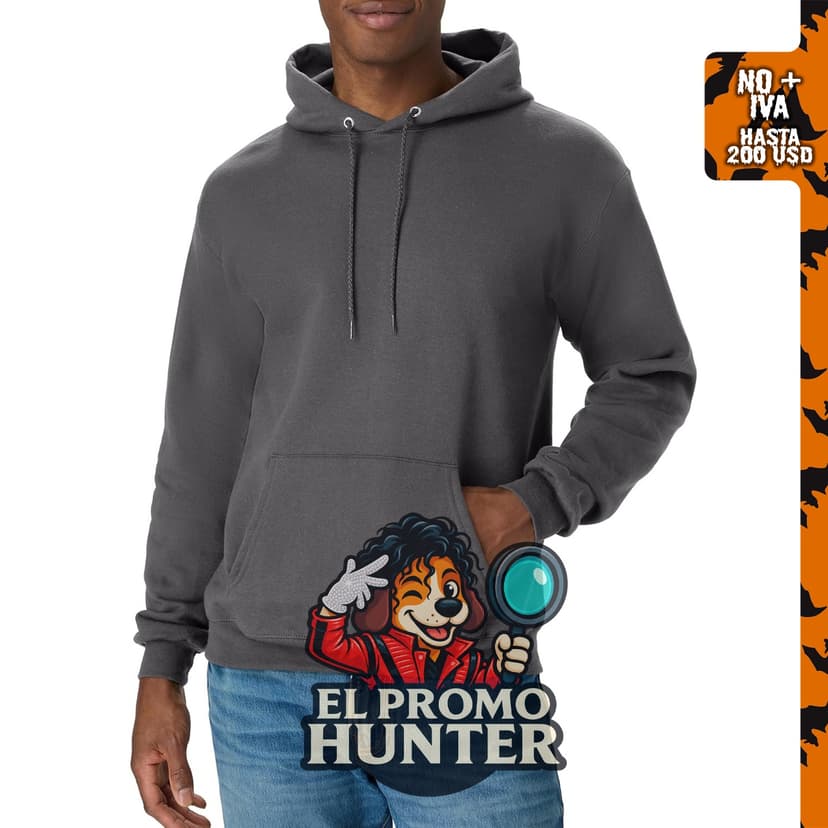 Hanes Sudadera con capucha EcoSmart para hombre, fabricada con materiales reciclados.