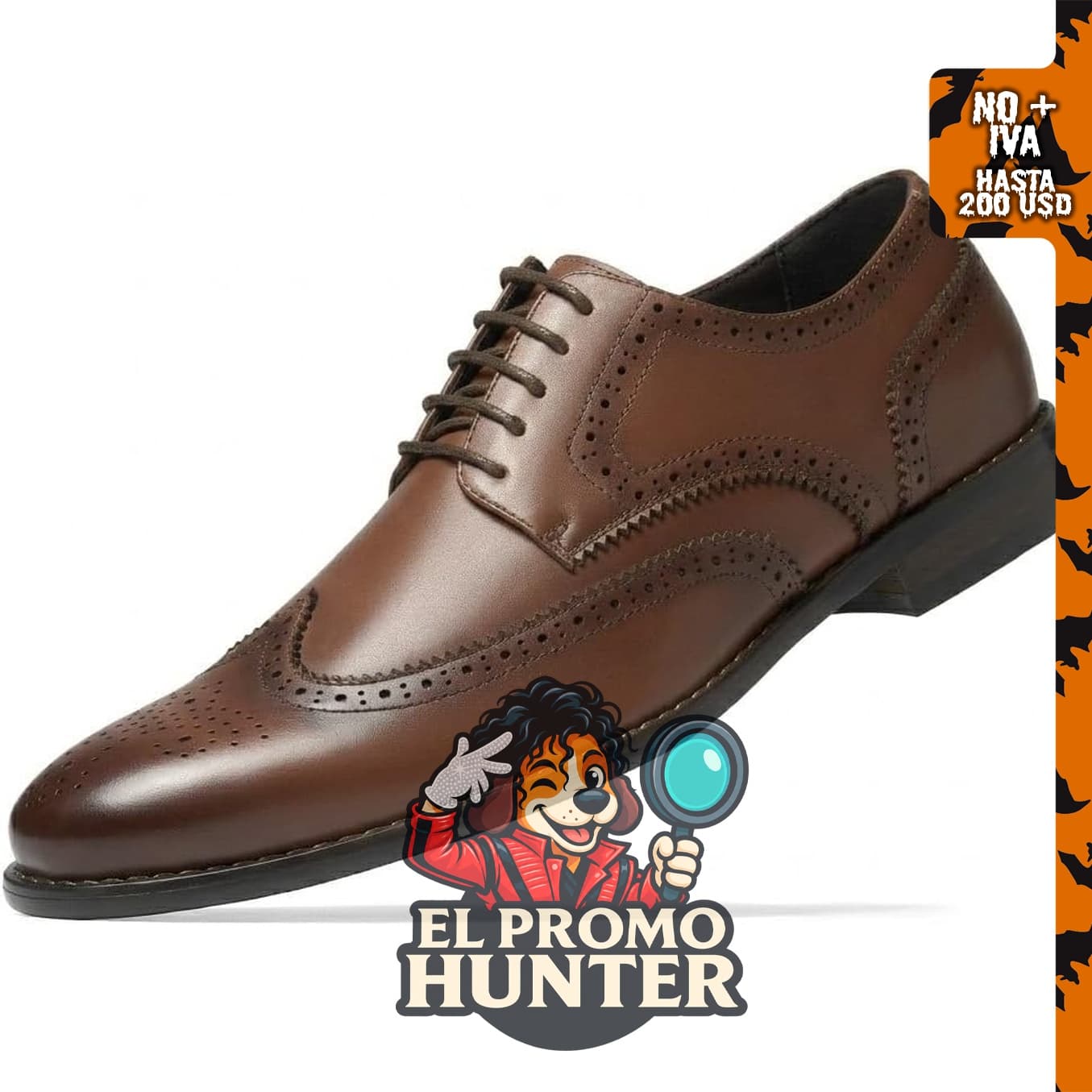 HEEZ Zapatos de vestir Oxford para hombre de piel auténtica, antideslizantes, con cordones y puntera lisa.