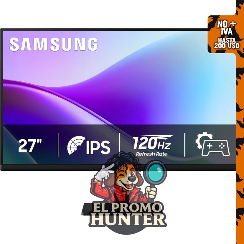 Monitor Samsung 27" S3 (S32GF) FHD con resolución de 1920 x 1080 píxeles.