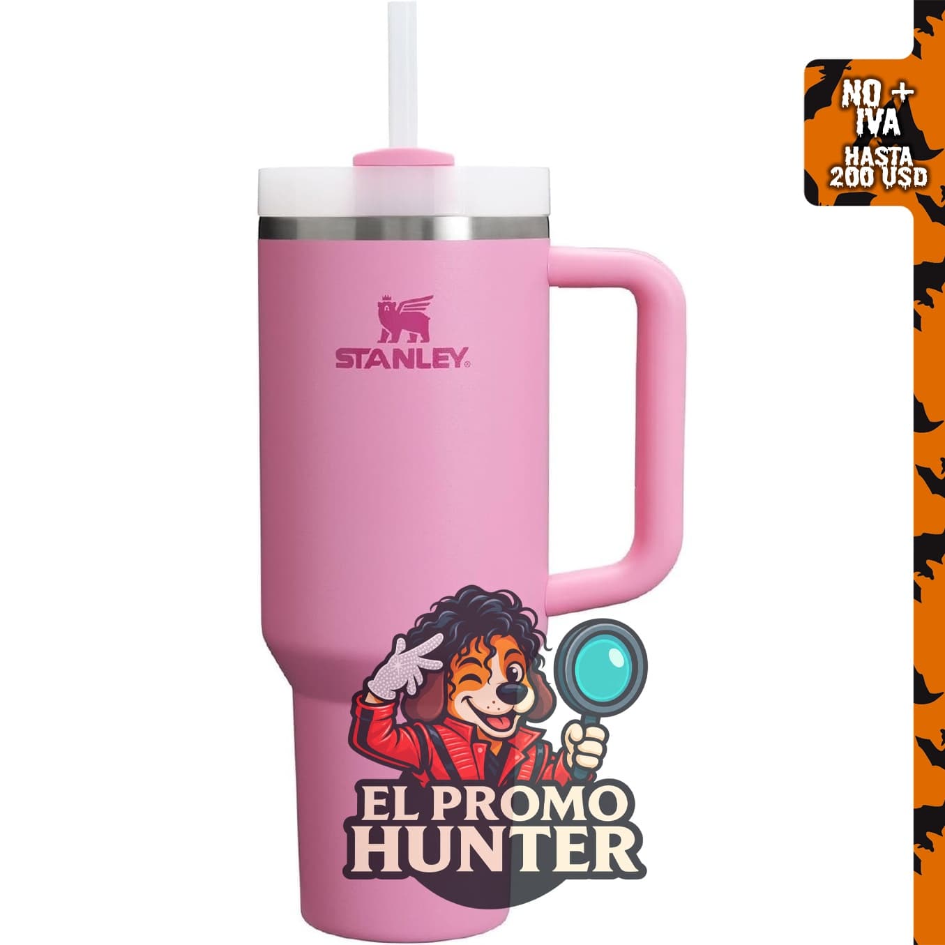 Stanley Quencher H2.0 - Vaso de acero inoxidable de 40 oz con asa, pajilla y tapa FlowState giratoria.