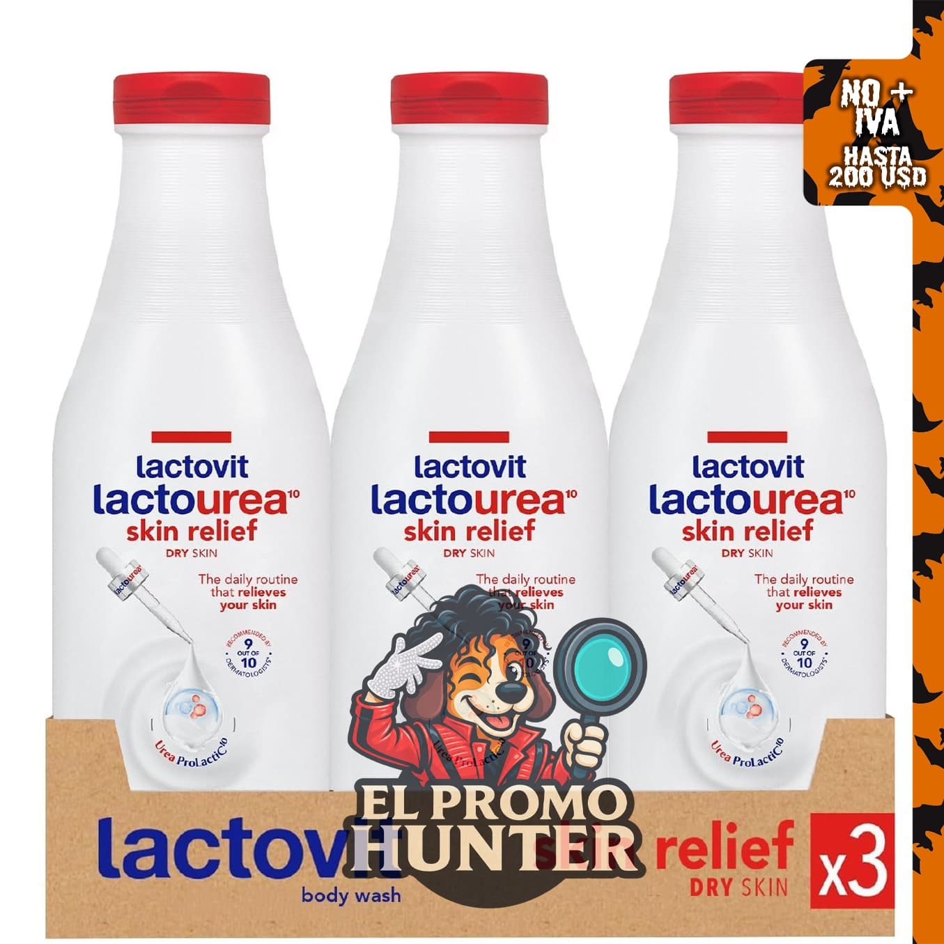 Gel de ducha hidratante Lactourea de Lactovit para piel seca.