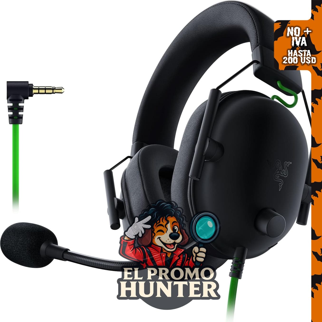Razer BlackShark V2 X Auriculares para juegos con sonido envolvente THX 7.1, controladores de 50 mm y almohadilla de espuma con memoria.