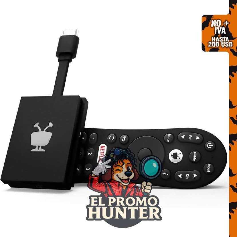 TiVo Stream 4K, dispositivo para streaming con soporte 4K UHD, Dolby Vision HDR y sonido Dolby Atmos.