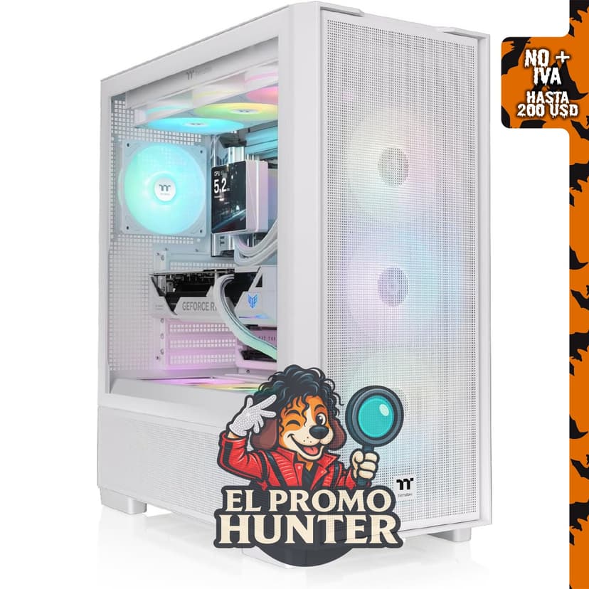 Thermaltake S380 TG ARGB, chasis de torre media con ventiladores ARGB incluidos y soporte para radiador.