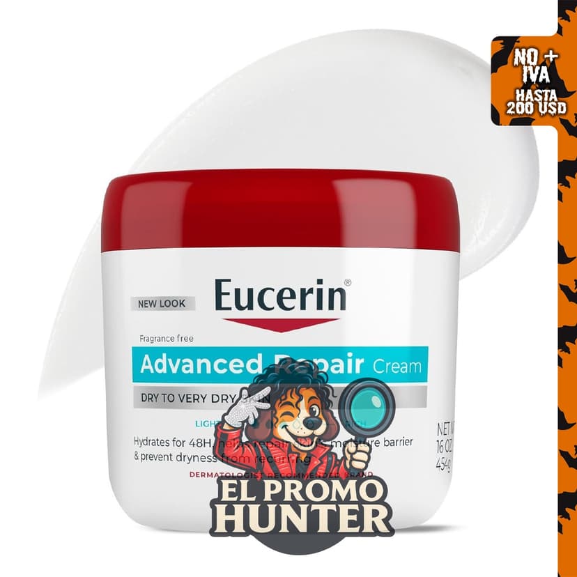 Crema de reparación avanzada Eucerin, 16 onzas (454 g).