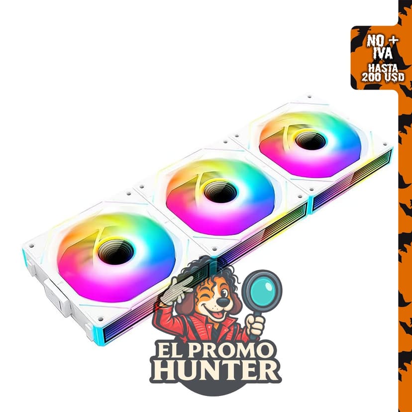 Ventilador PC Jungle Leopard 120, módulo de espejo infinito, 5V ARGB PWM, 120 mm, paquete triple.