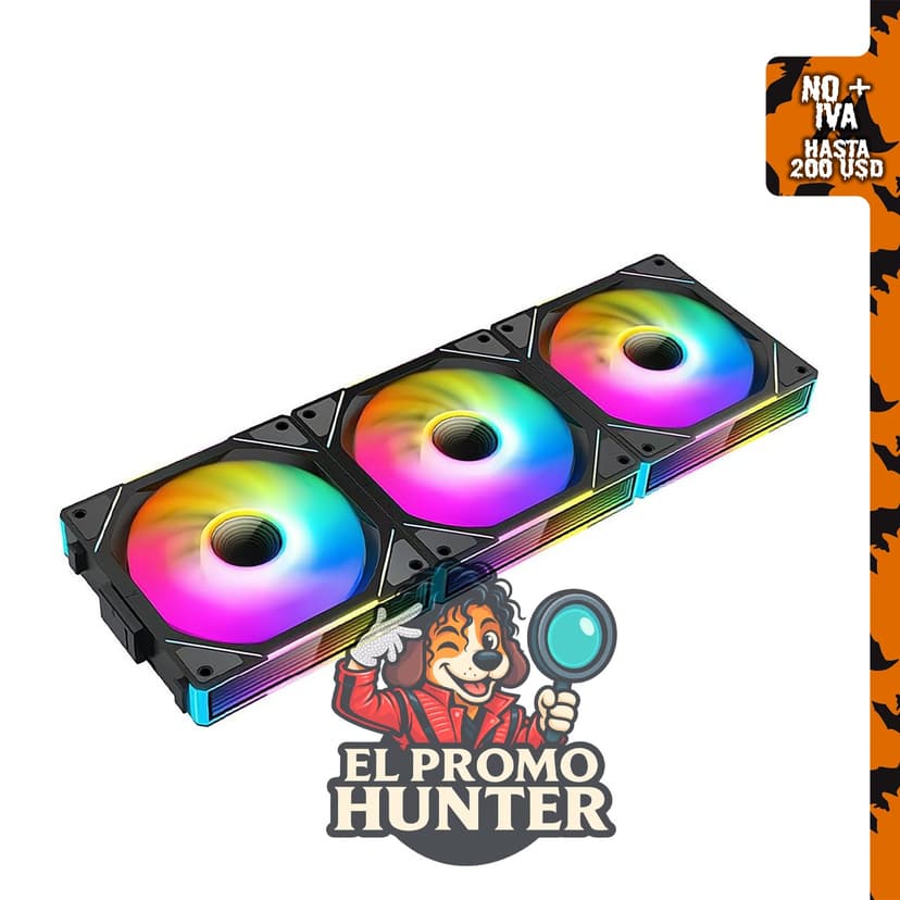 Ventilador Jungle Leopard 120 de 120 mm, módulo de espejo infinito, 5V ARGB PWM, paquete triple.