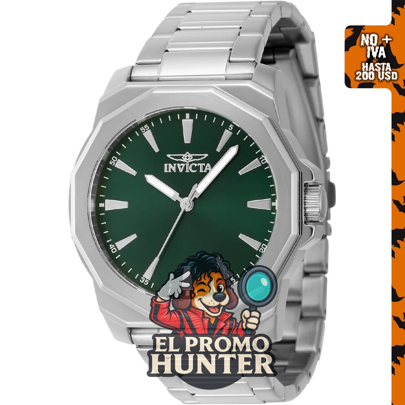 Reloj de cuarzo Invicta Speedway de 42 mm en acero inoxidable.