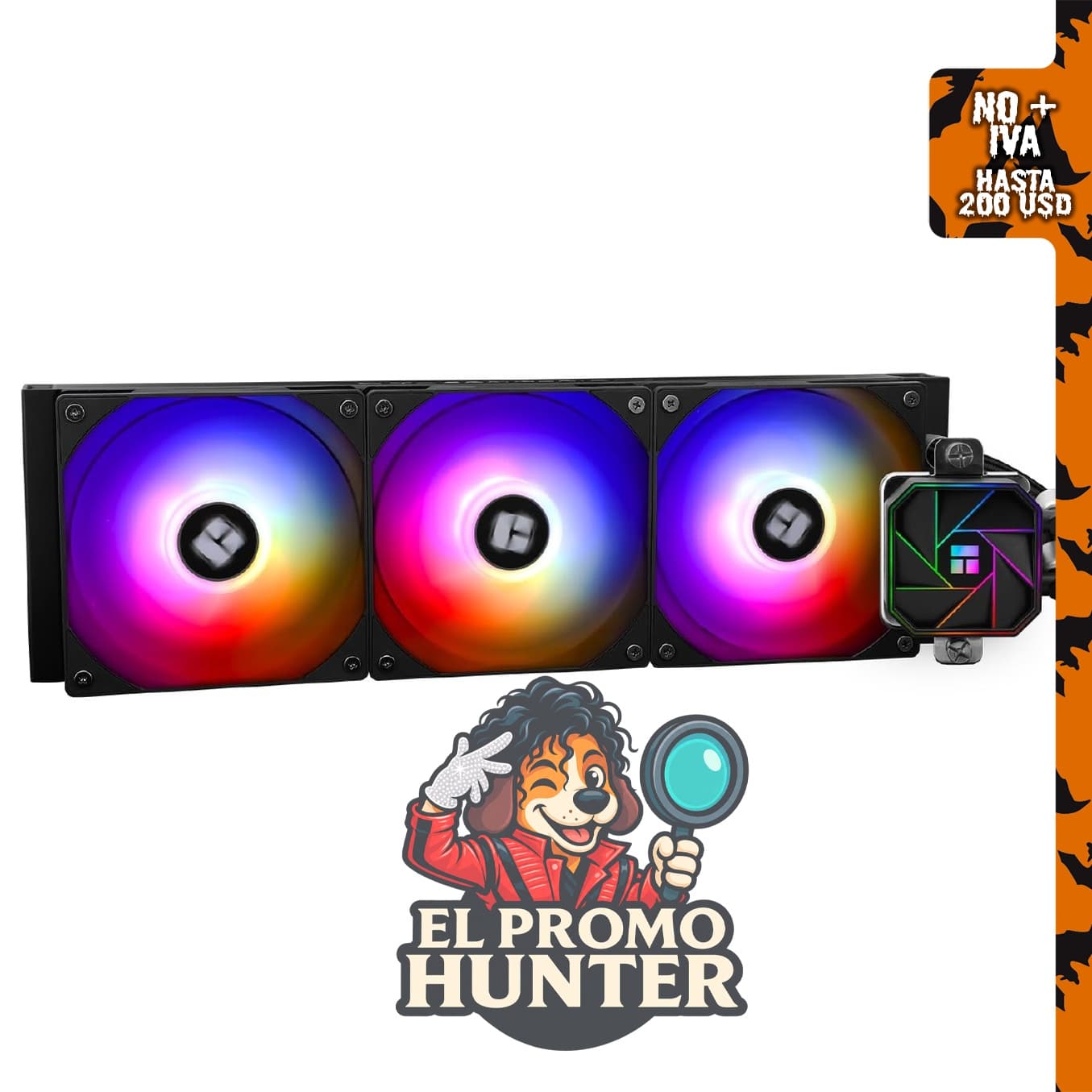 Thermalright Aqua Elite 360 V3, enfriador de CPU de refrigeración líquida con 3 ventiladores PWM ARGB y bomba controlada PWM.
