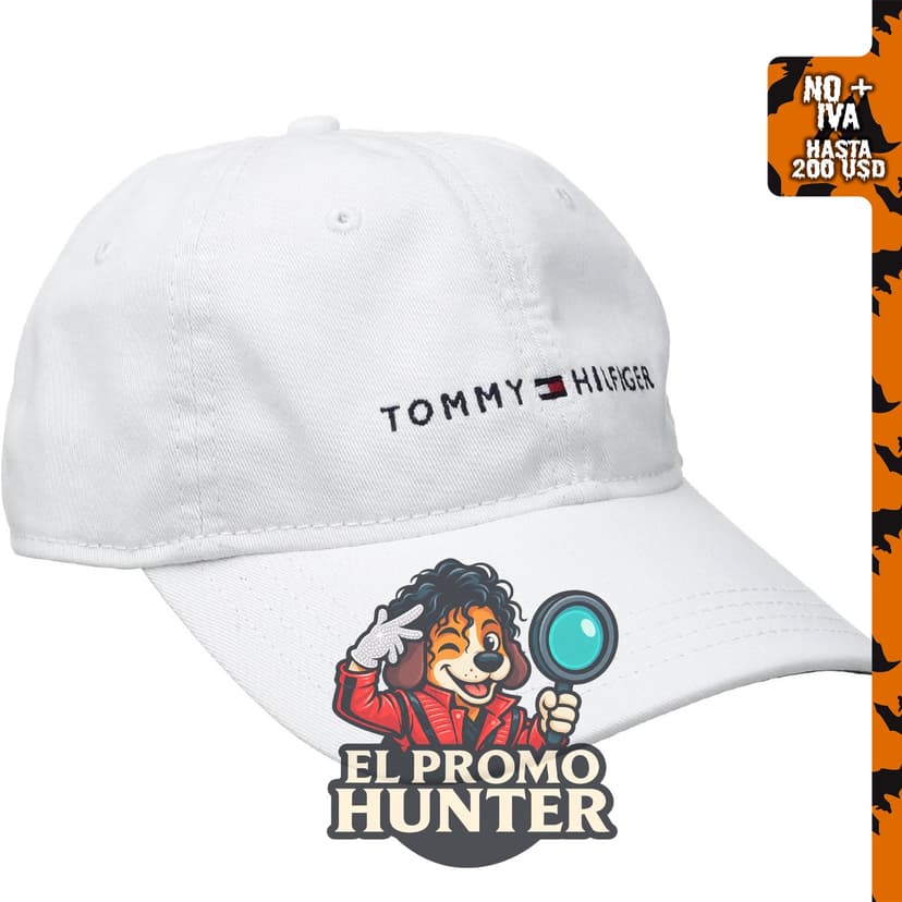 Gorra de béisbol ajustable de algodón con logo de Tommy Hilfiger para hombre.