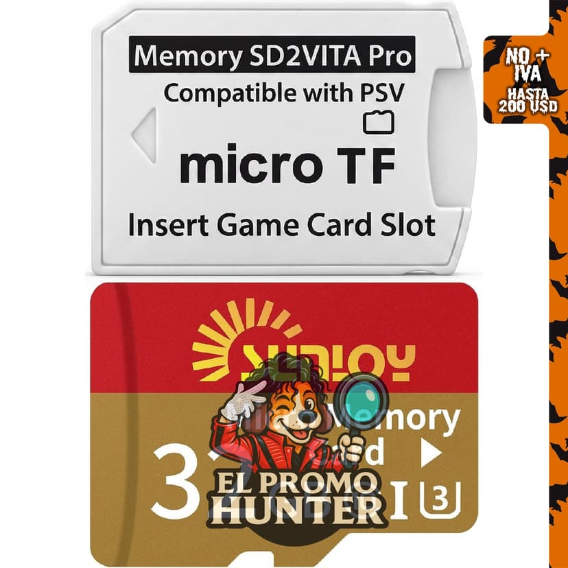 SD2Vita 6.0 Adaptador de tarjeta de memoria PS Vita con tarjeta Micro SD de 32GB, compatible con PSV 1000/2000 y PSTV.