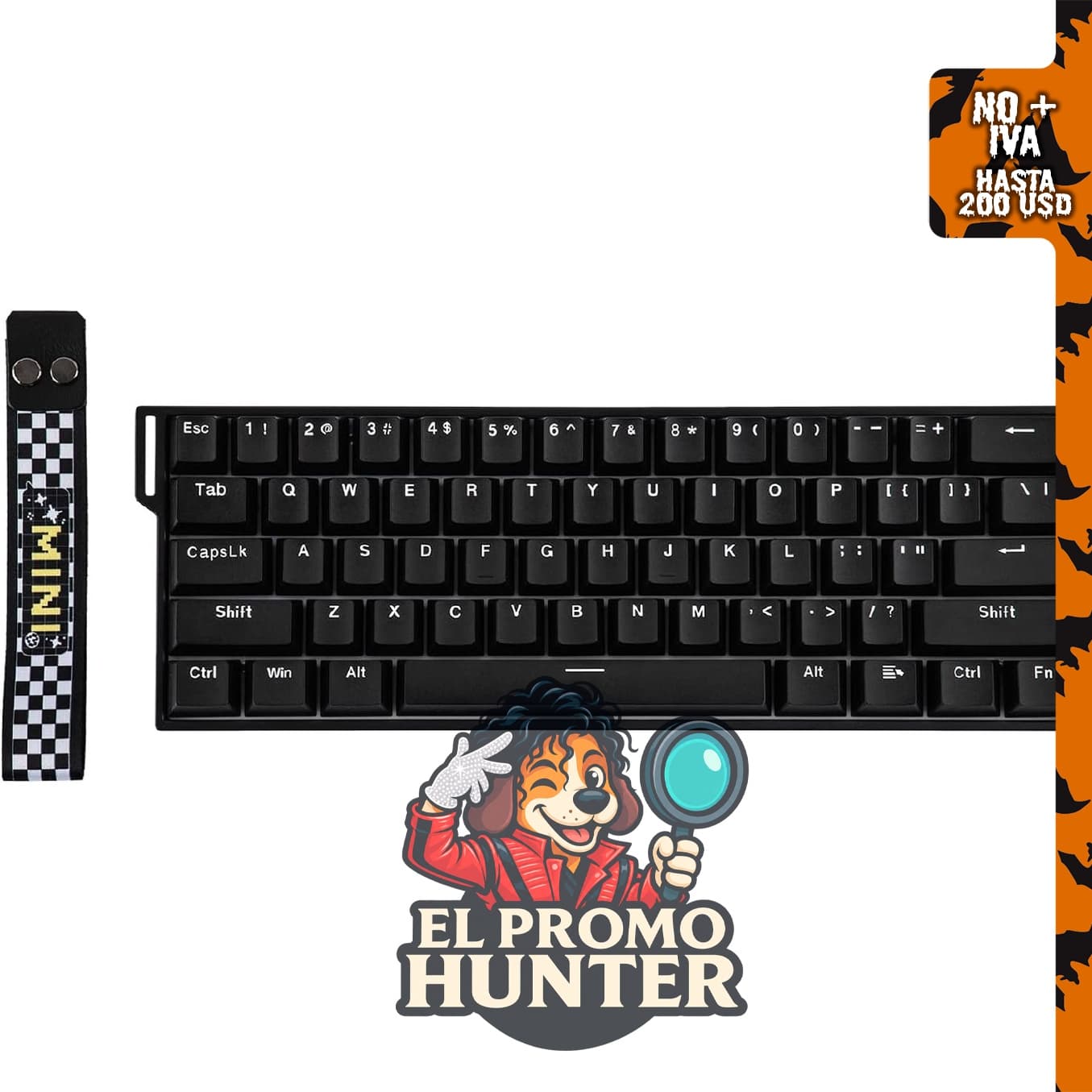 EPOMAKER Aula MINI60 HE Teclado para juegos, conexión 2.4 GHz/BT, con efecto Hall.