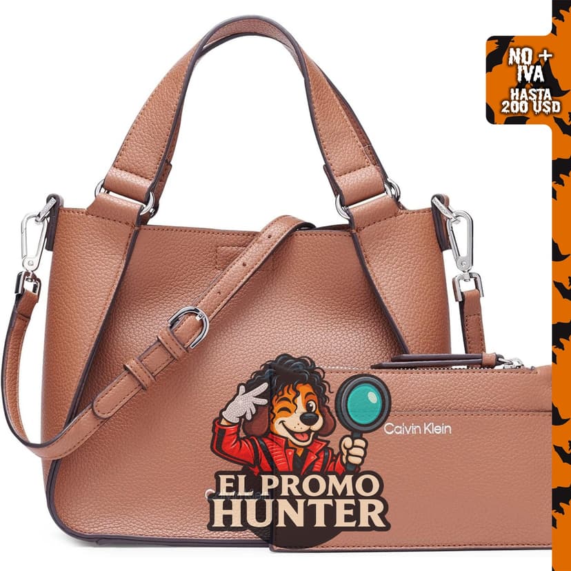 Calvin Klein Bandolera Estelle Novelty para mujer, bolsa de diseño compacto.
