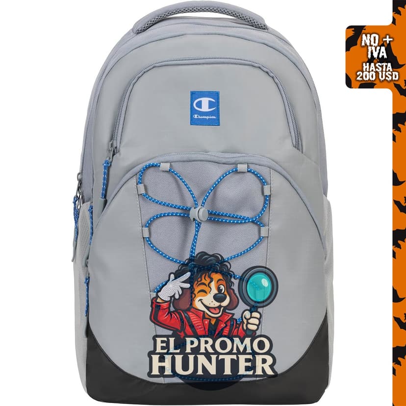 Mochila Champion Summit con correas acolchadas, correa de esternón, correa de cintura y compartimento para laptop.