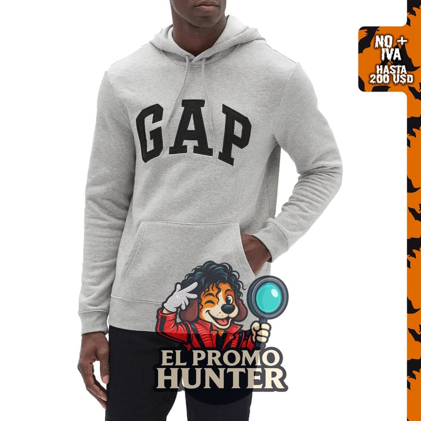 Sudadera con capucha GAP Men's Heritage Logo, diseño clásico y cómodo.