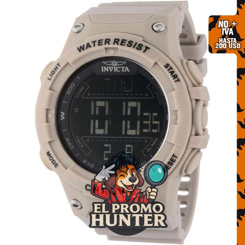 Reloj Invicta Racing Men con dial digital de 52 mm.