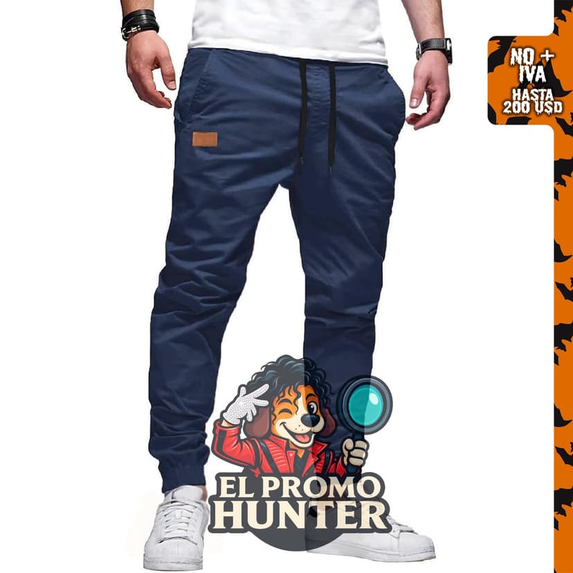 JMIERR Pantalones Joggers de algodón para hombre, estilo casual, tejido twill.