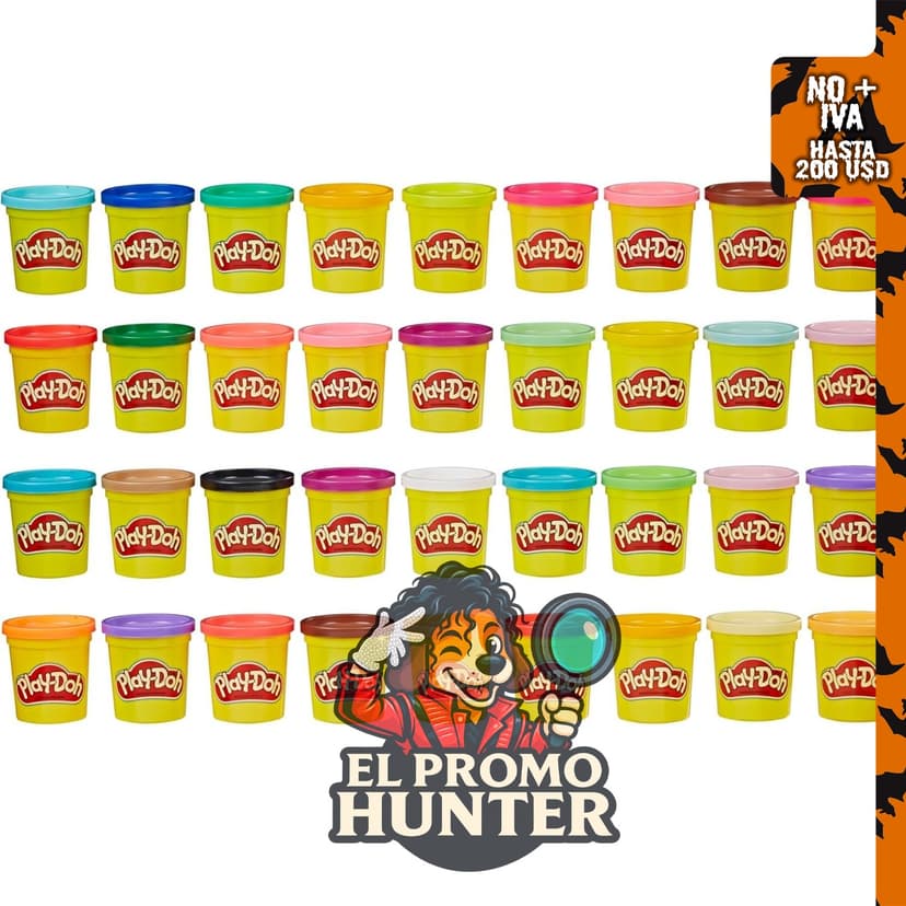 Play-Doh Compuesto de Modelado, estuche con 36 colores, latas de 3 oz (85 g) cada una, no tóxico.