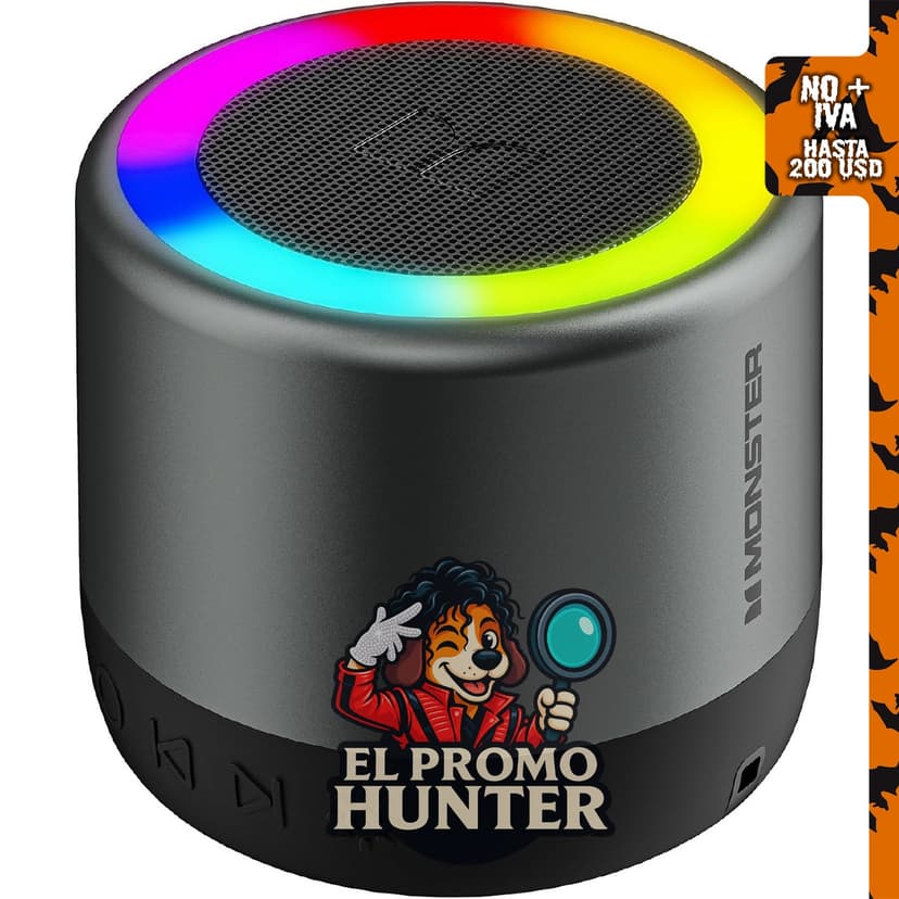 Monster S270 Altavoz Bluetooth, altavoz portátil con sonido envolvente de 360°, Bluetooth 6.0, impermeable IPX6.