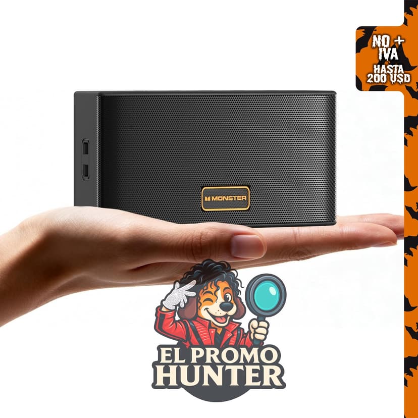 Monster Cubis - Altavoz Bluetooth portátil de sonido estéreo de 15 W, Bluetooth 6.0, batería de 15 horas.
