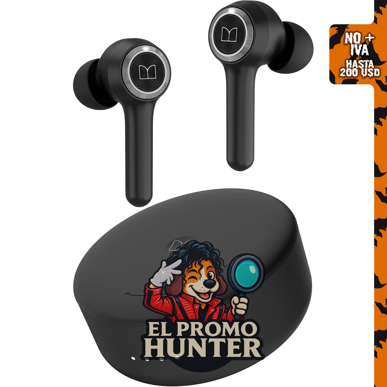 Monster Clarity 102 Plus Auriculares Inalámbricos, Bluetooth con HiFi Stereo, 4 Micrófonos ENC, 30H de Reproducción, Carga Tipo-C, IPX6 Impermeables.