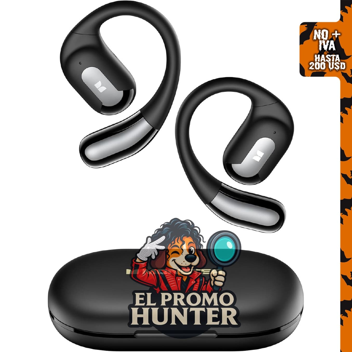 Monster AC317 Auriculares de oído abierto con sonido estéreo, Bluetooth 5.4, batería de 24 horas y carga tipo C.