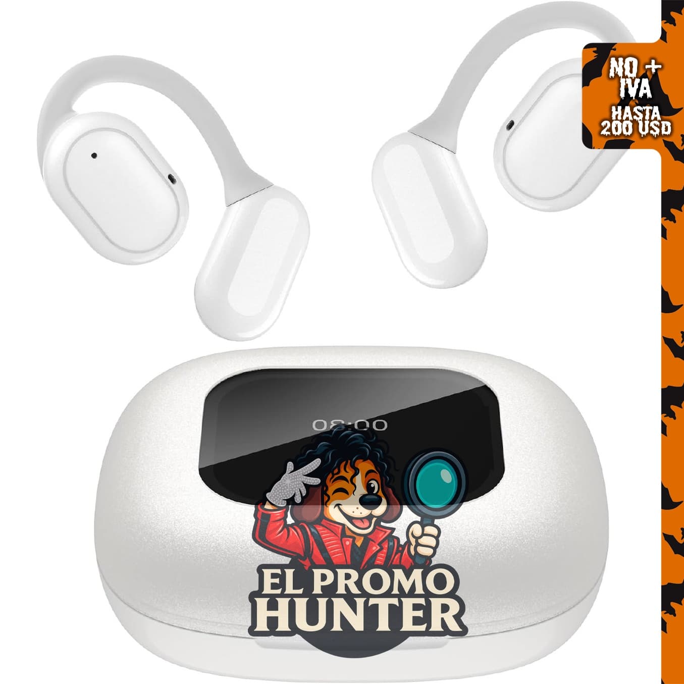 Oraolo Auriculares Bluetooth de oreja abierta con pantalla táctil y conversación clara ENC.