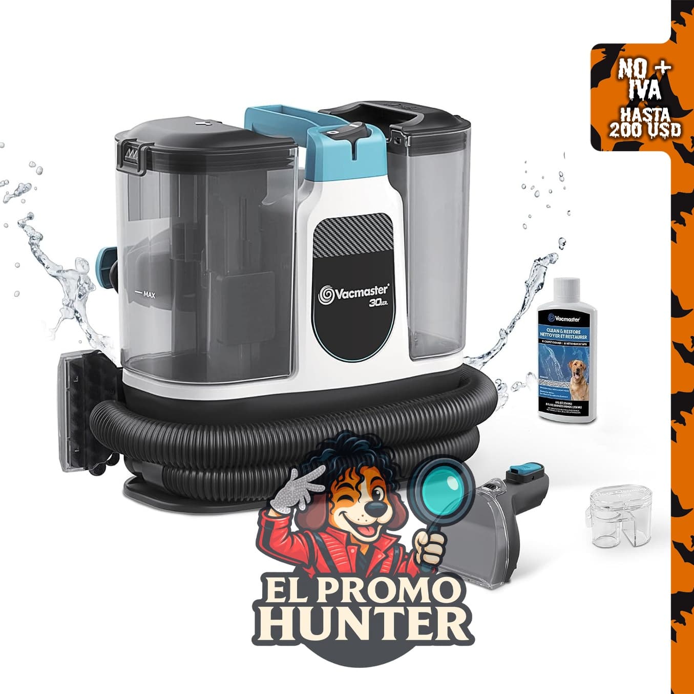 Vacmaster 30 Series Mini Portable Carpet & Upholstery Spot Cleaner Machine