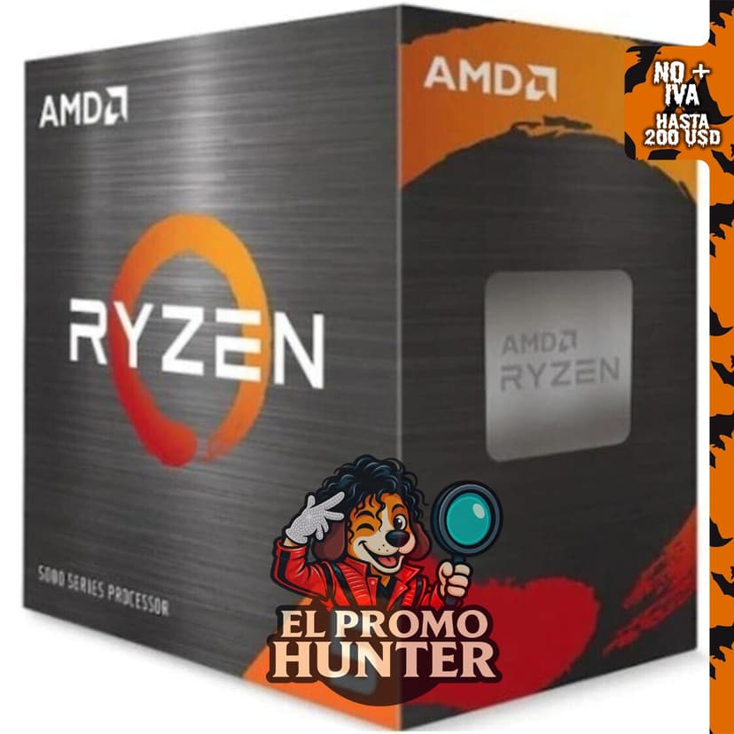 AMD Ryzen 5 5600X - Procesador de escritorio de 6 núcleos y 12 hilos con enfriador Wraith Stealth.