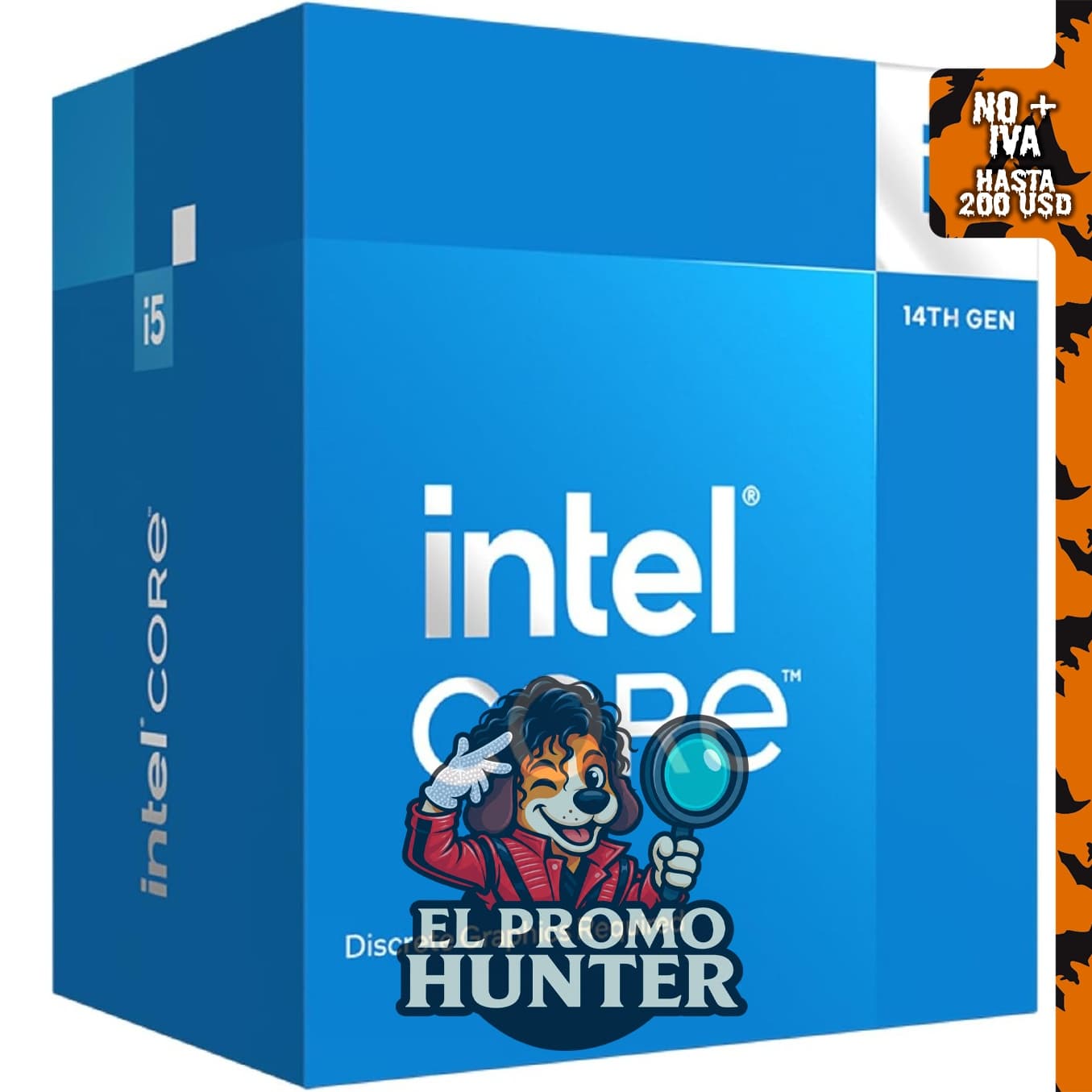 Intel Core i5-14400F Procesador de escritorio con 10 núcleos (6 núcleos P + 4 núcleos E) y velocidad de hasta 4.7 GHz.