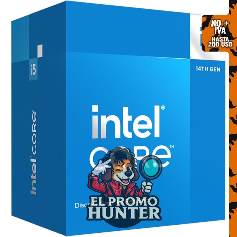 Intel Core i5-14400F Procesador de escritorio con 10 núcleos (6 núcleos P + 4 núcleos E) y velocidad de hasta 4.7 GHz.