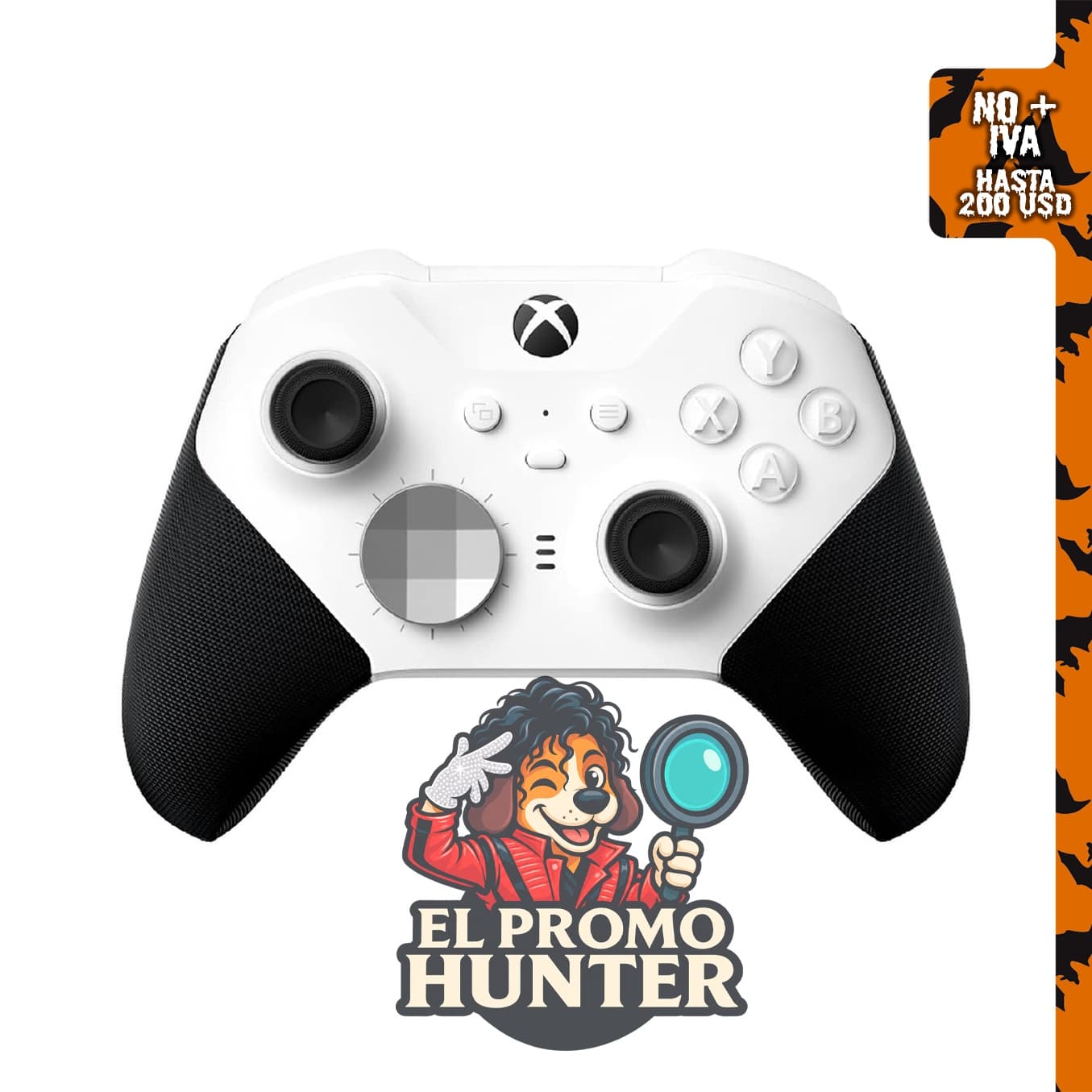 Controlador Inalámbrico Xbox Elite Series 2 Core, color blanco, compatible con consola, PC y Android.