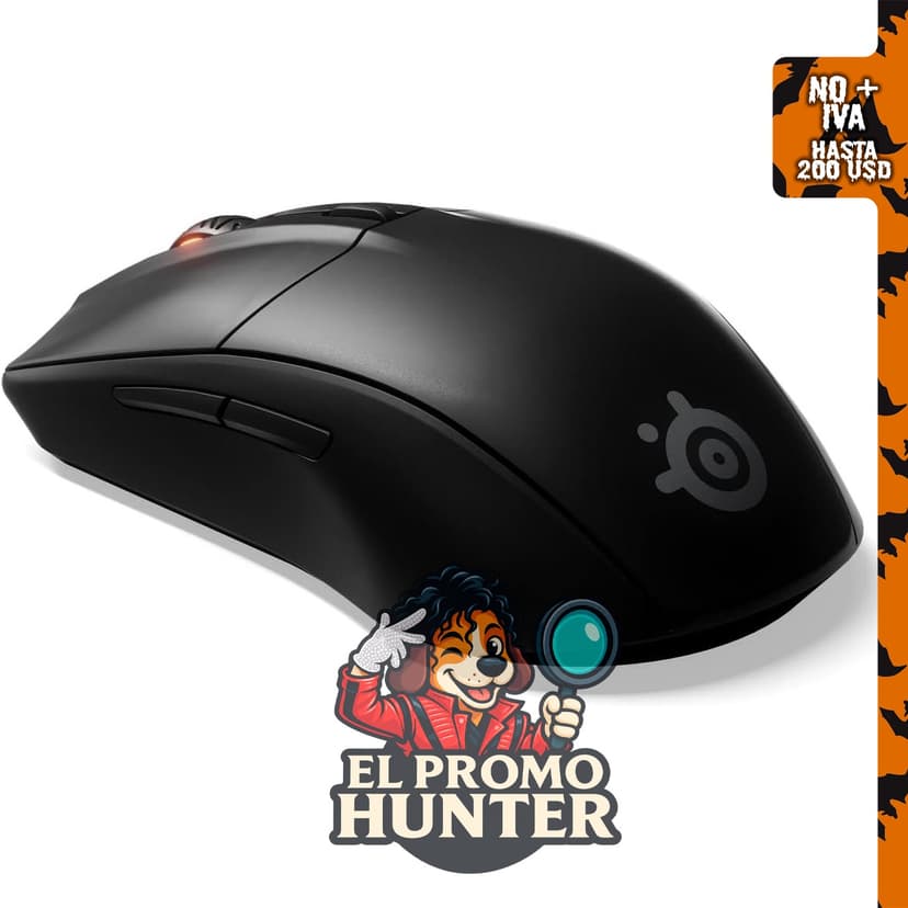 SteelSeries Rival 3, mouse inalámbrico para videojuegos con conexión dual 2.4 GHz y Bluetooth 5.0.