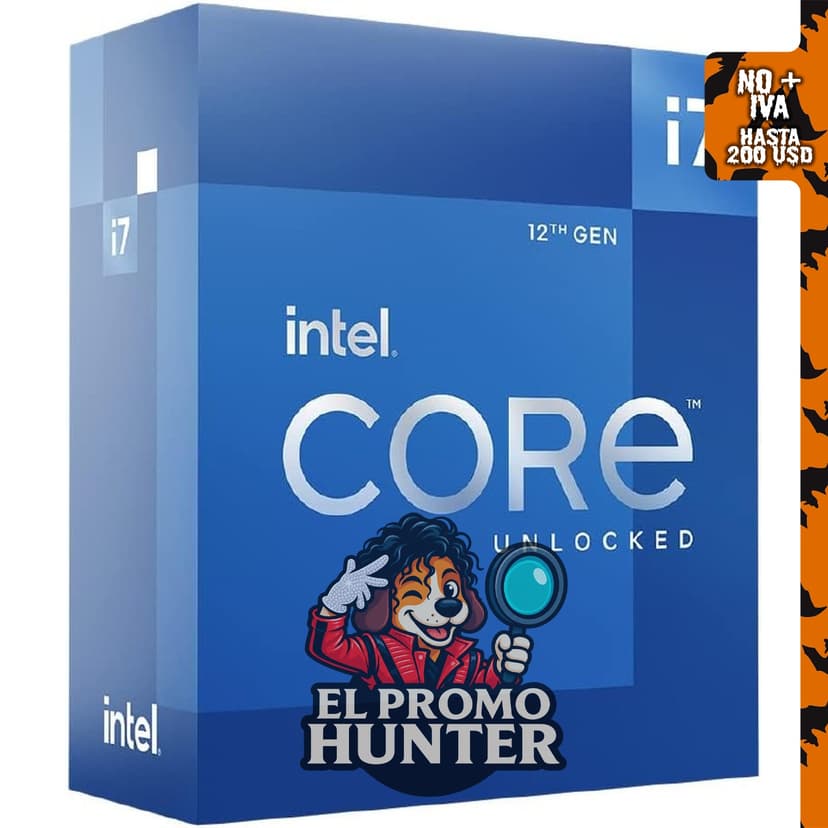Procesador Intel Core i7-12700K de escritorio con 12 núcleos (8P+4E) y gráficos integrados, hasta 5.0 GHz.