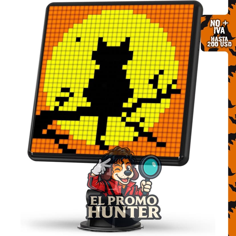 Divoom Pixoo Visualización Max Pixel, pantalla LED programable de 32 x 32, control mediante APP.