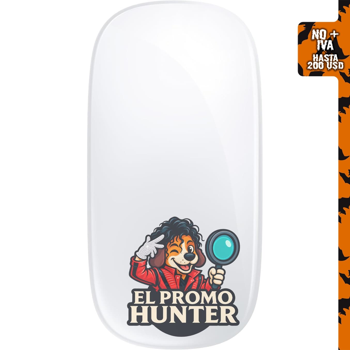 Apple Magic Mouse - Superficie multitáctil blanca.