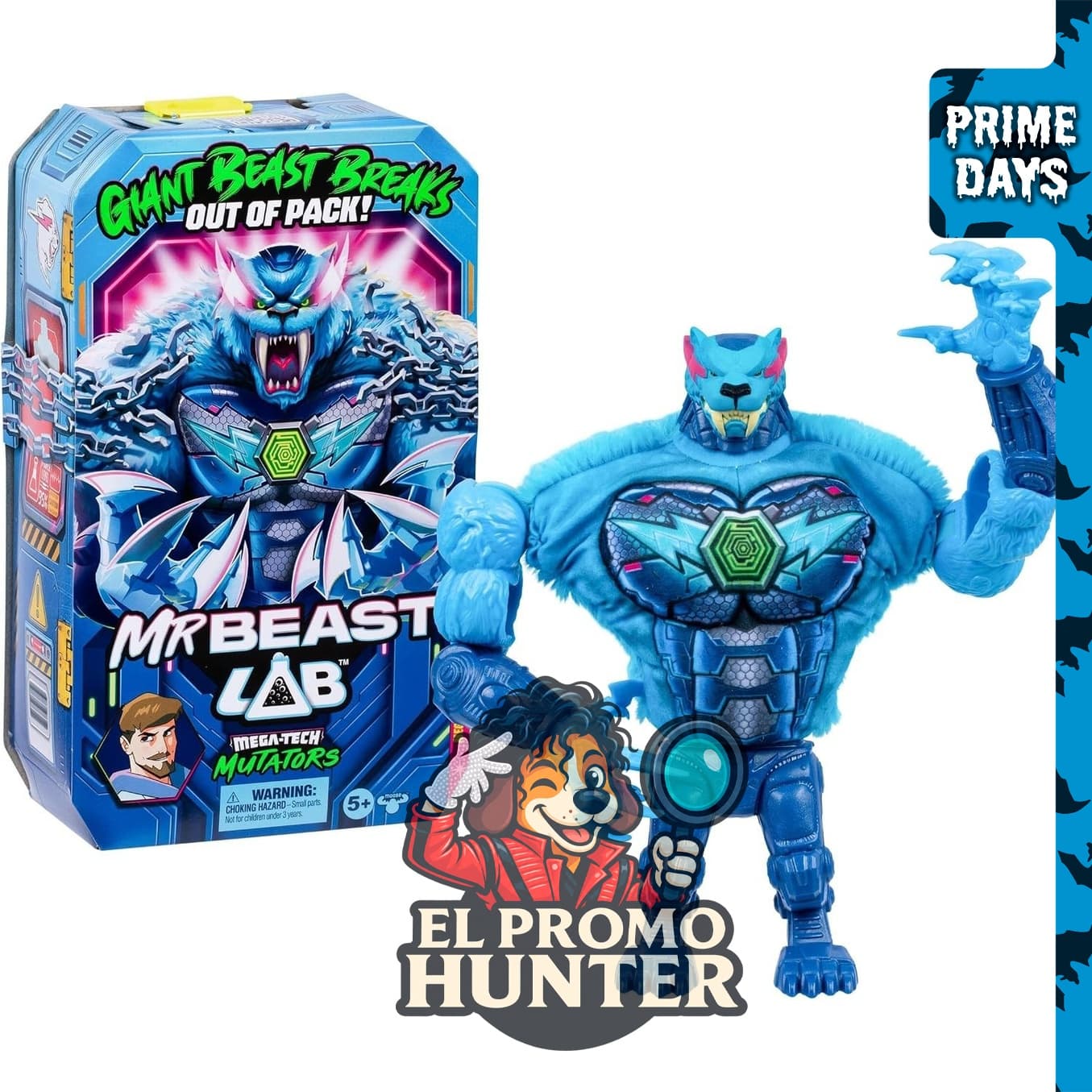 MRBEAST LAB MEGA-TECH Mutator Panthar, figura de acción.
