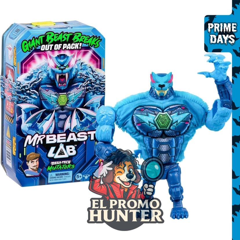 MRBEAST LAB MEGA-TECH Mutator Panthar, figura de acción.