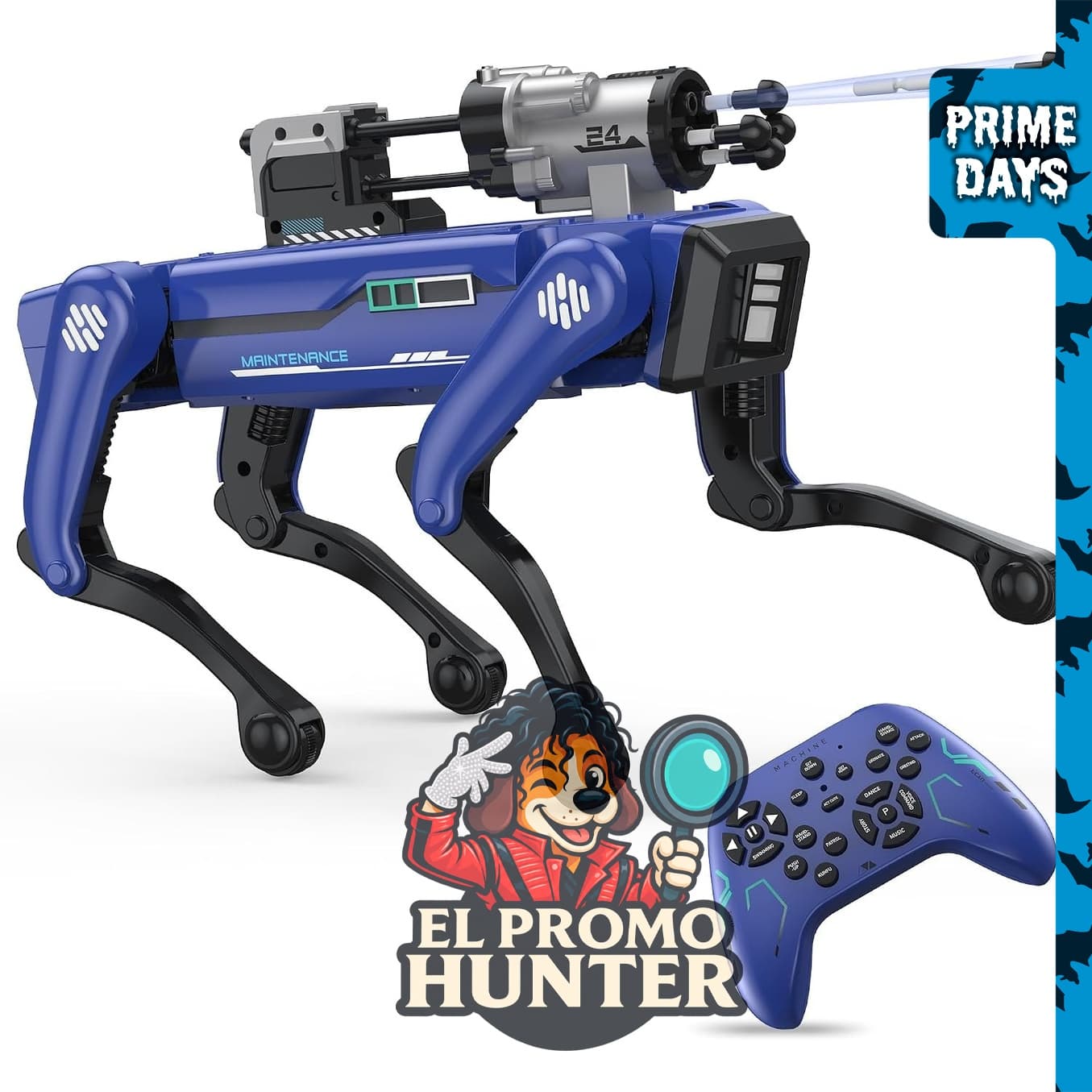 Robot Dog - Juguete interactivo STEM con control remoto, más de 30 acciones, rango de 25 m.