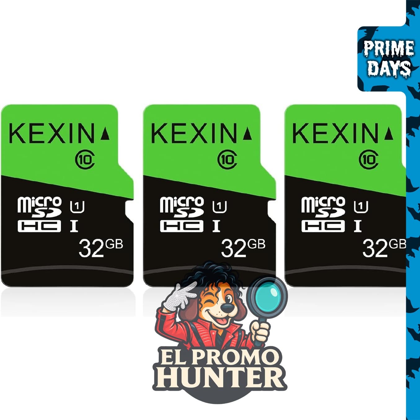 KEXIN Paquete de 3 tarjetas de memoria micro SD de 32 GB MicroSDHC UHS-I, clase 10, alta velocidad.
