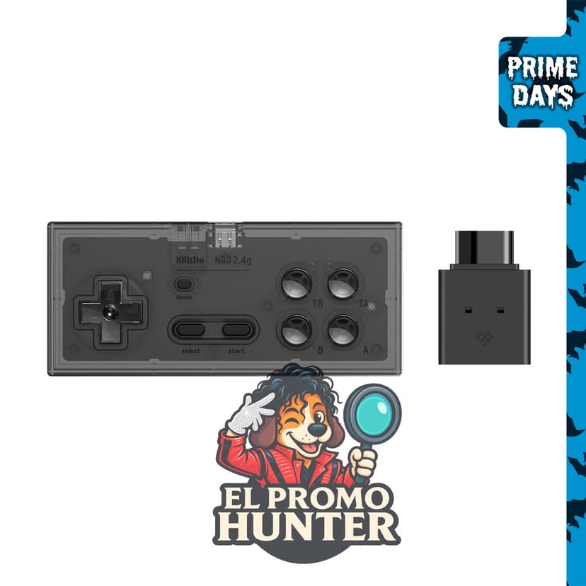 8Bitdo N30 Gamepad inalámbrico 2.4G para NES (Edición Transparente).