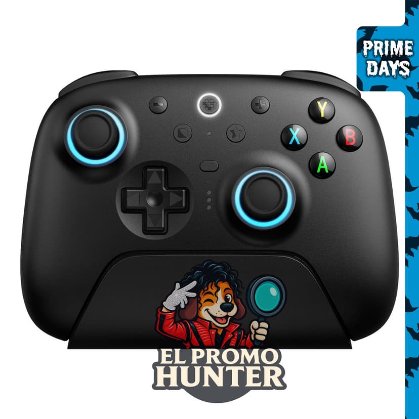 Controlador de videojuegos inalámbrico 8Bitdo Ultimate 2 con base de carga - Negro.