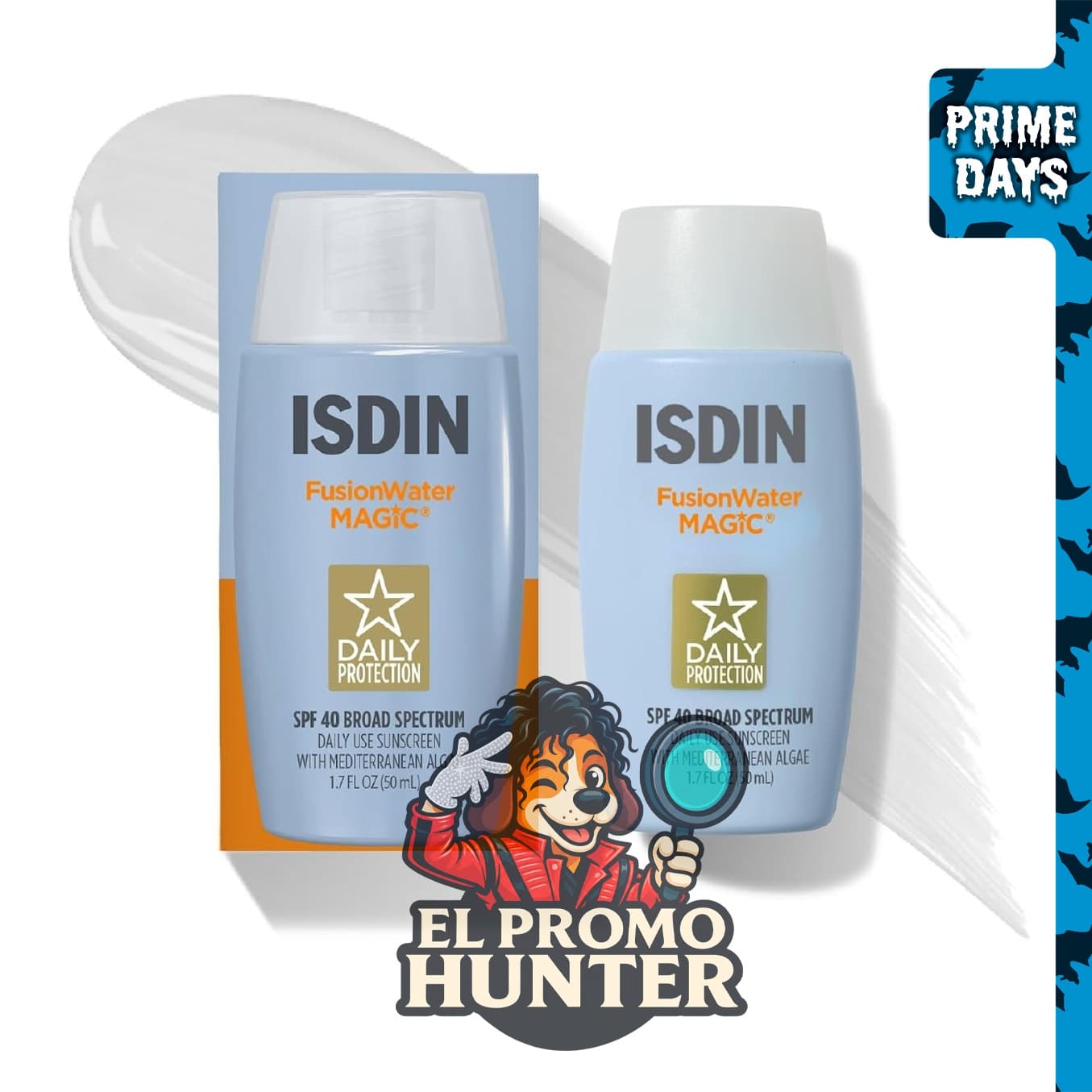 ISDIN Fusion Water MAGIC Protector Solar Facial Ligero SPF 40.